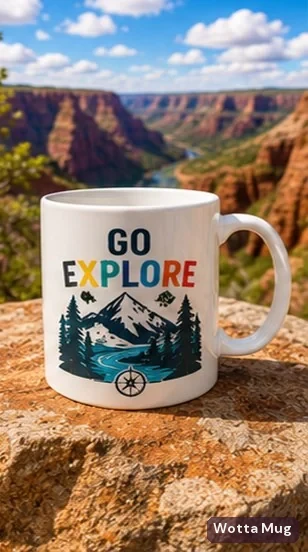 Custom outdoor sports club mug — full-colour sublimation